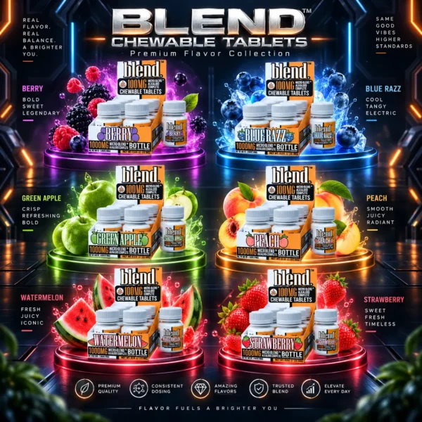 Blend Chewable Tablets 100MG – 6 Flavor Collection